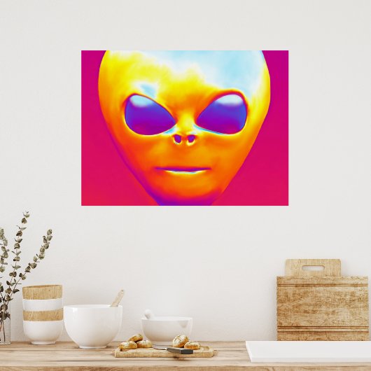 Psychedelische Alien Poster (Küche)
