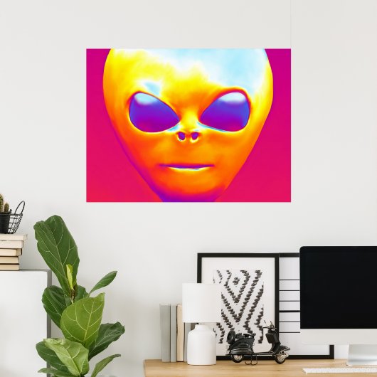 Psychedelische Alien Poster (Heimbüro)