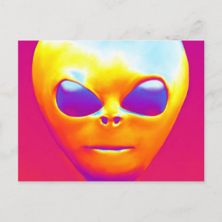 Psychedelische Alien Postkarte