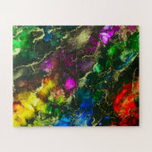 Psychedelische Alkohol-Tinten-abstrakte Malerei Puzzle (Horizontal)