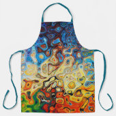 Psychedelische All-over-Print-Schürze Schürze (Vorderseite)