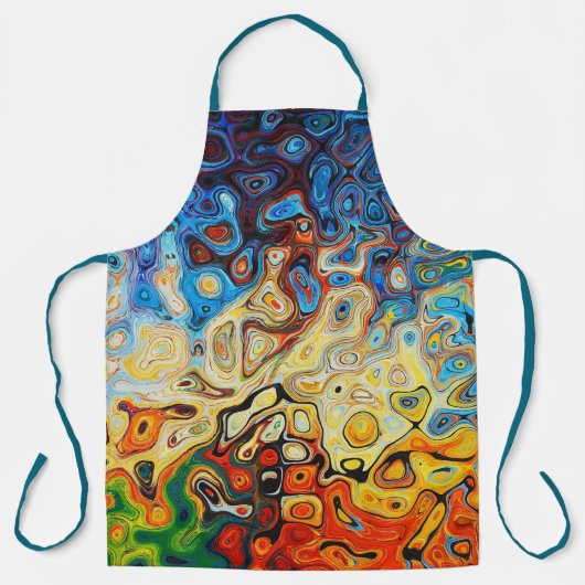 Psychedelische All-over-Print-Schürze Schürze (Vorderseite)