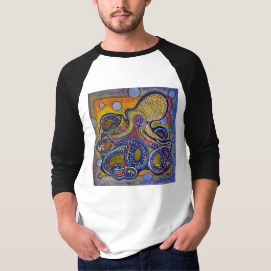 Psychedelische, alte Schulekrake T-Shirt (Vorderseite)