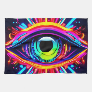 Psychedelische Auge der Universumskunst Geschirrtuch