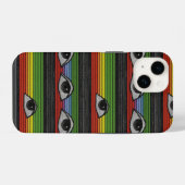 Psychedelische Augen Muster iPhone Hülle (Rückseite (Horizontal))