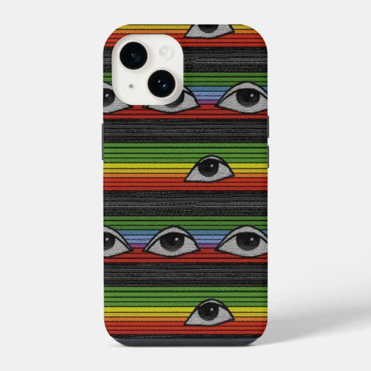 Psychedelische Augen Muster iPhone Hülle (Rückseite)