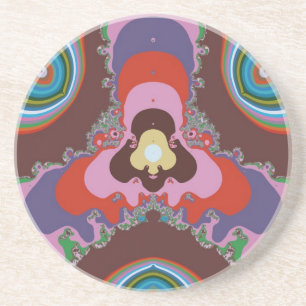 Psychedelische Augen Sandstein Untersetzer