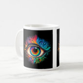 Psychedelische augenklassische Tasse, 11 oz Kaffeetasse (Vorderseite Links)
