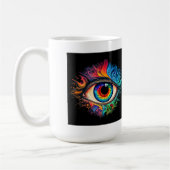 Psychedelische augenklassische Tasse, 15 oz Kaffeetasse (Links)