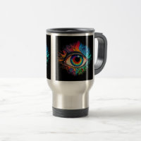 Psychedelische Augenreise/Tasse des Computers, 15 