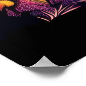 Psychedelische Außerirdischen Rauchen eines gemein Poster (Ecke)