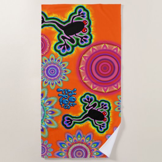 Psychedelische Badetuch-heiße Strandtuch (Vorderseite)