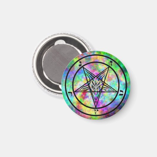 Psychedelische Baphomet-Magnete Magnet (Vorderseite/Rückseite)