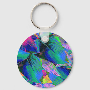 Psychedelische Baumblätter Schlüsselanhänger