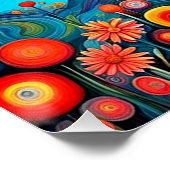 Psychedelische Berglandschaft 3 Poster (Ecke)