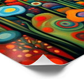 Psychedelische Berglandschaft 4 Poster (Ecke)