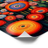 Psychedelische Berglandschaft 5 Poster (Ecke)