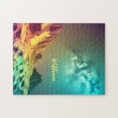 Psychedelische Berglandschaft unter den Sternen Puzzle (Horizontal)