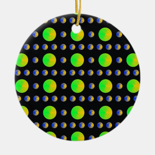 Psychedelische Blasen Keramikornament (Vorne)
