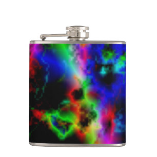 Psychedelische Blitze Gemusterte Hüftflasche Flachmann
