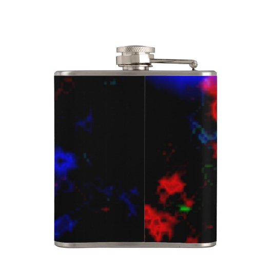 Psychedelische Blitze Gemusterte Hüftflasche Flachmann (Rückseite)