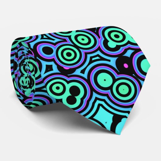 Psychedelische Blobs Krawatte (Gerollt)