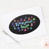 Psychedelische Blobs von Bex Ilsley (Stickerz) Ovaler Aufkleber (Umschlag)