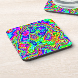 psychedelische Blume 1 Getränkeuntersetzer