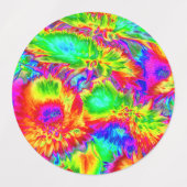 psychedelische Blume 2 Etiketten (Design 2)