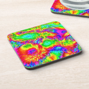 psychedelische Blume 2 Getränkeuntersetzer