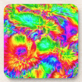 psychedelische Blume 2 Getränkeuntersetzer (Vorderseite)