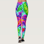 psychedelische Blume 5 Leggings (Rückseite)