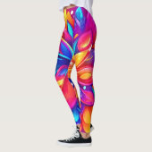 Psychedelische Blume Artwork Leggings (Links)