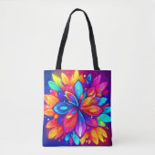 Psychedelische Blume Artwork Tasche (Vorderseite)