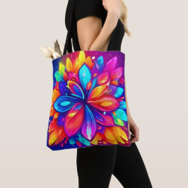 Psychedelische Blume Artwork Tasche