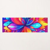 Psychedelische Blume Artwork Yogamatte (Rückseite (Horizontal))