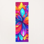 Psychedelische Blume Artwork Yogamatte (Vorderseite)