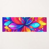 Psychedelische Blume Artwork Yogamatte (Vorderseite (Horizontal))