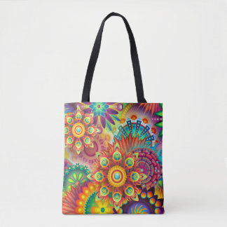 Psychedelische Blume auf Tasche