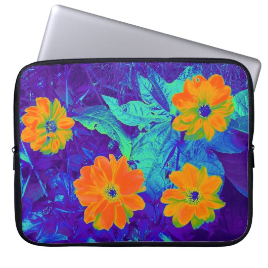 Psychedelische Blume Bed 02 Laptopschutzhülle (Vorderseite)