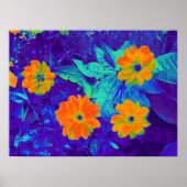 Psychedelische Blume Bed 02 Poster (Vorne)