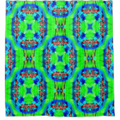 Psychedelische Blume...... Duschvorhang (Vorderseite)