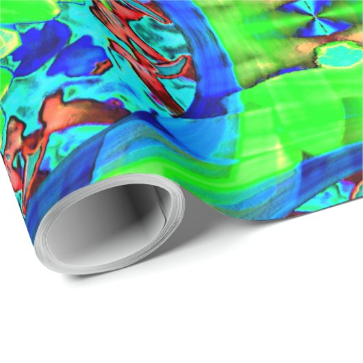 Psychedelische Blume...... Geschenkpapier (Rolleneckpunkt)