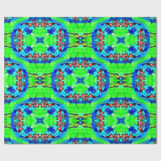 Psychedelische Blume...... Geschenkpapier (Flach)