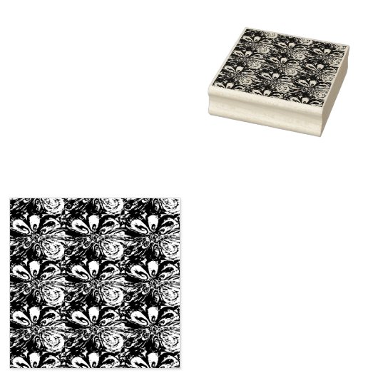 Psychedelische Blume Gummistempel (Stempel)