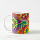 Psychedelische Blume Kaffeetasse (Links)