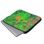 Psychedelische Blume Laptopschutzhülle (Vorne Knopf)