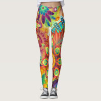 psychedelische Blume Leggings