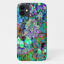 Psychedelische Blume Lila und Kalkgrün Case-Mate iPhone Hülle