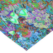 Psychedelische Blume Lila und Kalkgrün Kurzer Tischläufer (Ecke)